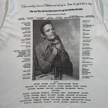 BRUCE WEBER "LET'S GET LOST STARRING CHET BAKER" FITS LIKE X-LARGE 1877