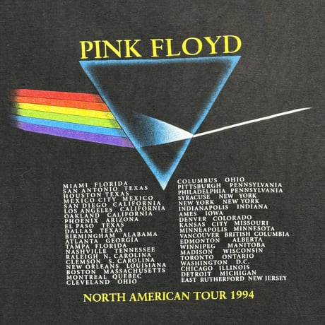 PINK FLOYD "THE DARKSIDE OF THE MOON, NORTH AMERICAN TOUR 1994"  FITS LIKE X-LARGE 2077