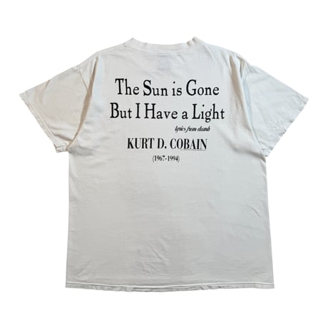 KURT COBAIN "THE SUN IS GONE BUT I HAVE A LIGHT" GIANT BY TULTEX X-LARGE 2145