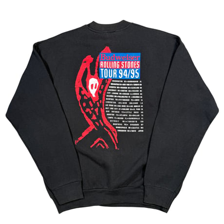 THE ROLLING STONES "SPIKE TONGUE CREWNECK SEWAT" FRUIT OF THE LOOM LARGE 1518