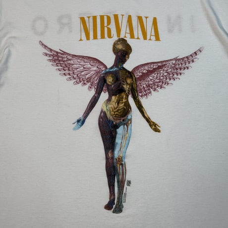 NIRVANA "IN UTERO"  1993 BACK STAGE PASS HANES X-LARGE 1268