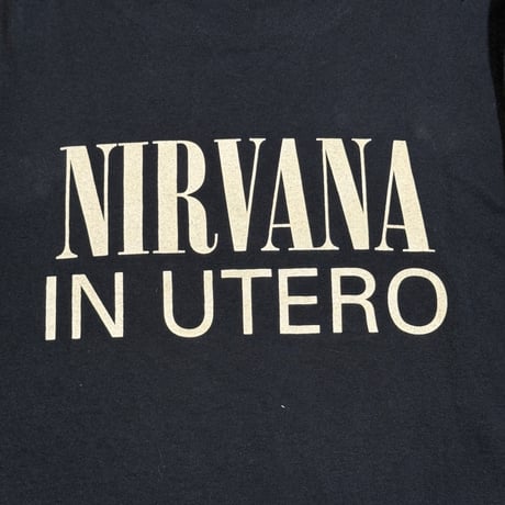 NIRVANA "IN UTERO BLACK" SCREENSTARS X-LARGE 1893