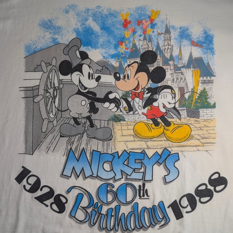 DISNEY "MICKEY'S 60TH BIRTHDAY 1928-1988" DISNEY TAG X-LARGE  751