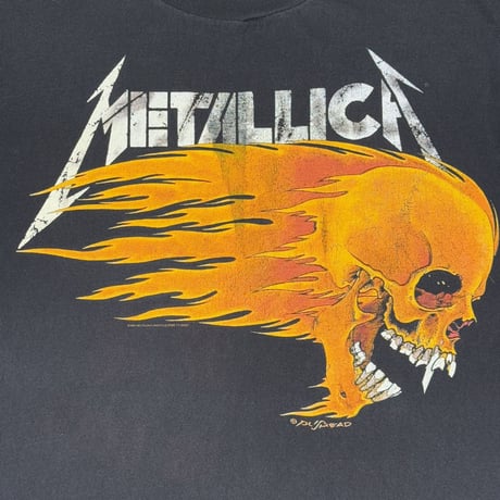 METALLICA "PUSHEAD SIDE FLAME SKULL" anvil X-LARGE メタリカ 848