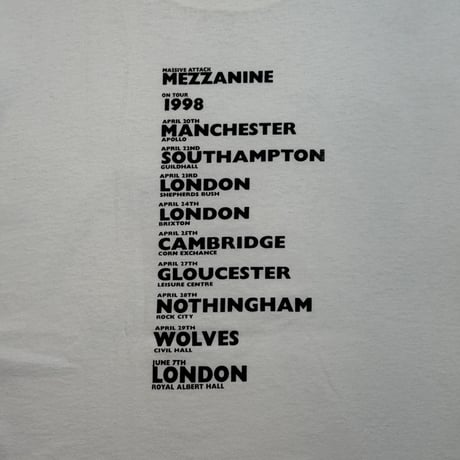 MASSIVE ATTACK "MEZZANINE" HANES X-LARGE 2262