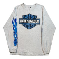 HARLEY DAVIDSON "BLUE FLAME BEDFORD TEXAS" FITS LIKE X-LARGE 2023