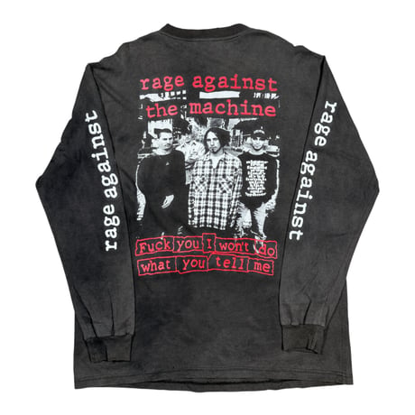 RAGE AGAINST THE MACHINE "FUCK YOU I WONT DO WHAT YOU TELL ME" LS FITS LIKE X-LARGE NO.2038