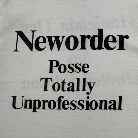 NEW ORDER "POSSE TOTALLY UNPROFESSIONAL" SCREEN STARS  X-LARGE 1463