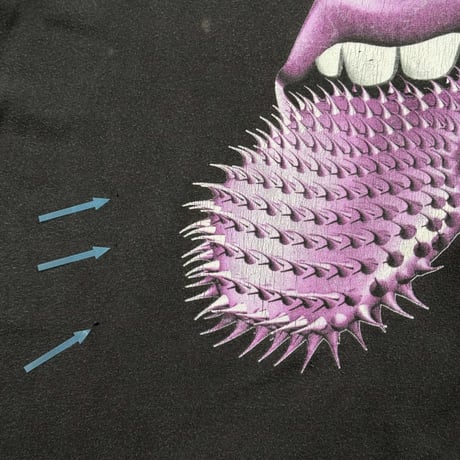 THE ROLLING STONES "PURPLE SPIKE TONGUE" BROCKUM X-LARGE 1500