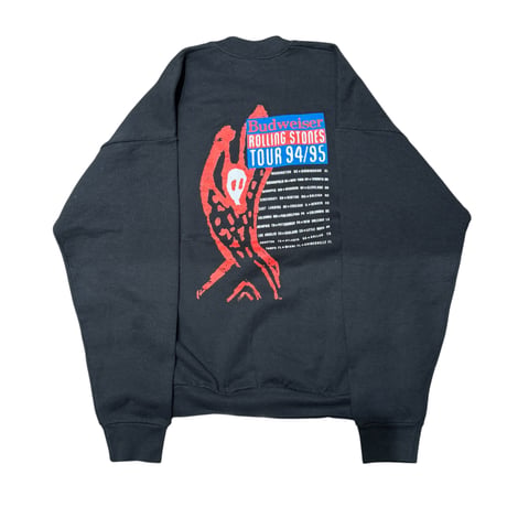 THE ROLLING STONES "SPIKE TONGUE WORLD TOUR 94/95 VOODOO LOUNGE" LS FRUIT OF THE LOOM X-LARGE 1869