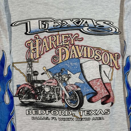 HARLEY DAVIDSON "BLUE FLAME BEDFORD TEXAS" FITS LIKE X-LARGE 2023