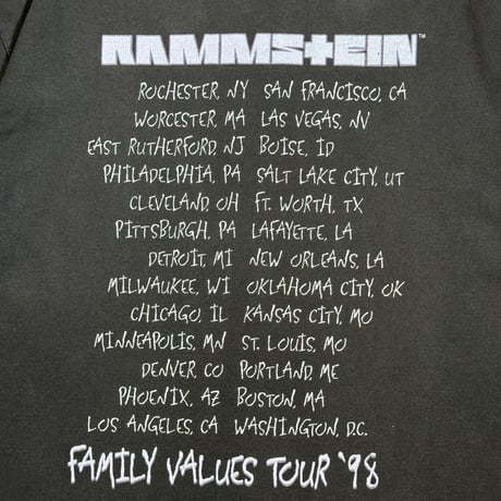 RAMMSTEIN "FAMILY VALUES TOUR 1998" DELTA X-LARGE NO.2013