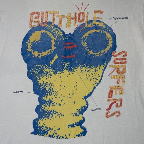 BUTTHOLE SURFERS "INDEPENDENT WORM SALOON" FRUIT OF THE LOOM X-LARGE 1975