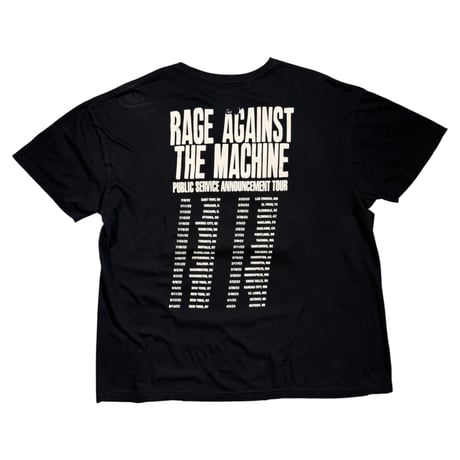 RAGE AGAINST THE MACHINE "PUBLIC SERVICE ANNOUNCEMENT TOUR 2022" FITS LIKE X-LARGE 453