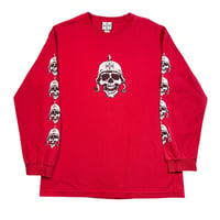 WEST COAST CHOPPERS "SKULL HERMET RED"  LS WCC TAG LARGE2607