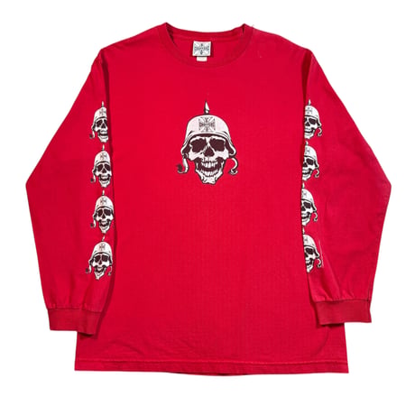 WEST COAST CHOPPERS "SKULL HERMET RED"  LS WCC TAG LARGE2607
