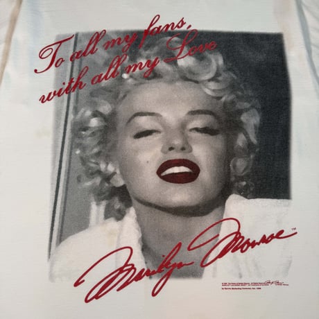 MARILYN MONROE "TO ALL MY FANS, WITH ALL MY LOVE" CLASSIC T X-LARGE 3187