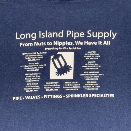 LONG ISLAND PIPE SUPPLY "GOT NIPPLES?" FITS LIKE X-LARGE 843