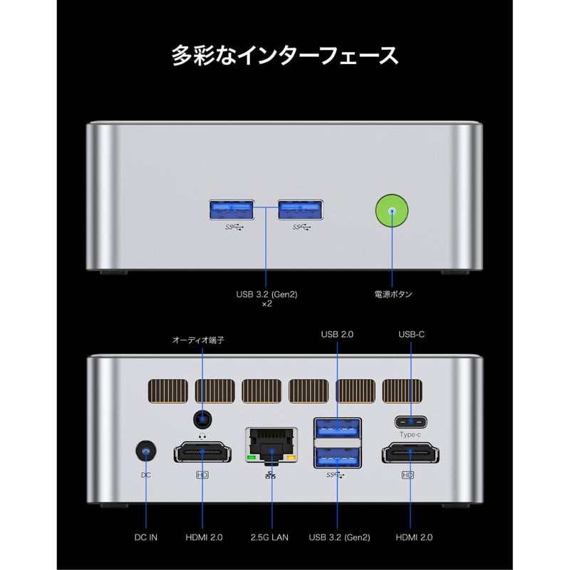 GMKtec NucBox M3 ミニPC Core i5-12450H/Windows11P