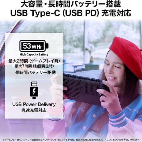 MSIポータブルゲーミングPC Claw A1M CoreUltra5プロセッサー/7インチ FHD/120Hz/フィンガータッチ対応/Windows 11/Claw-A1M-003JP