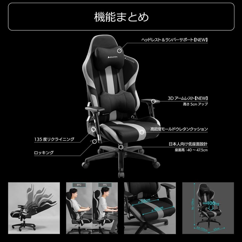 Bauhutte (バウヒュッテ) ゲーミングチェア G-551-BK/G-551-WH | Bauhutte (バウヒュッテ) ゲーミングチェア G-551-BK/G-551-WH |