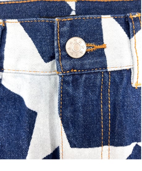 Star denim skirt