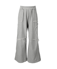 Star cutoff sweat pants【BLACK/GRAY】