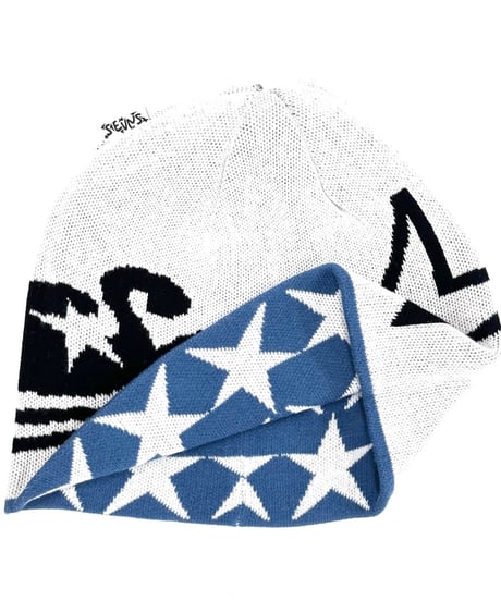 Reversible beanie【blue/black】