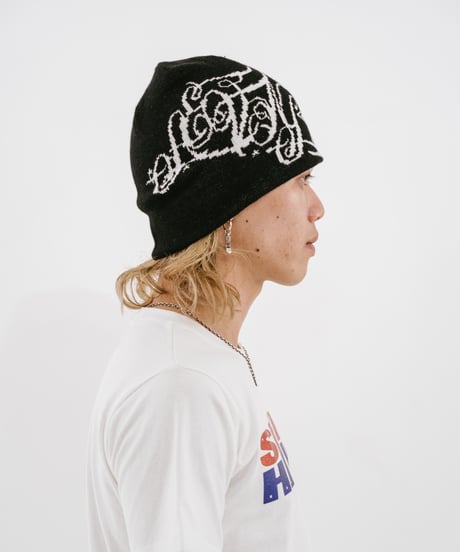 Reversible beanie【blue/black】