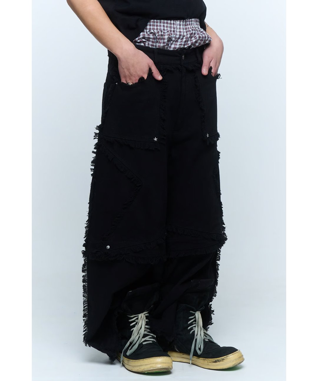 2way star denim pants【BLACK/BLUE】 | SEVNS