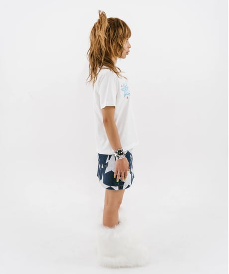 Star denim skirt