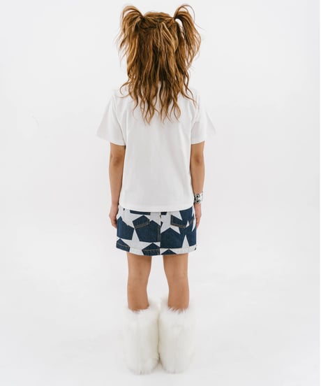 Star denim skirt