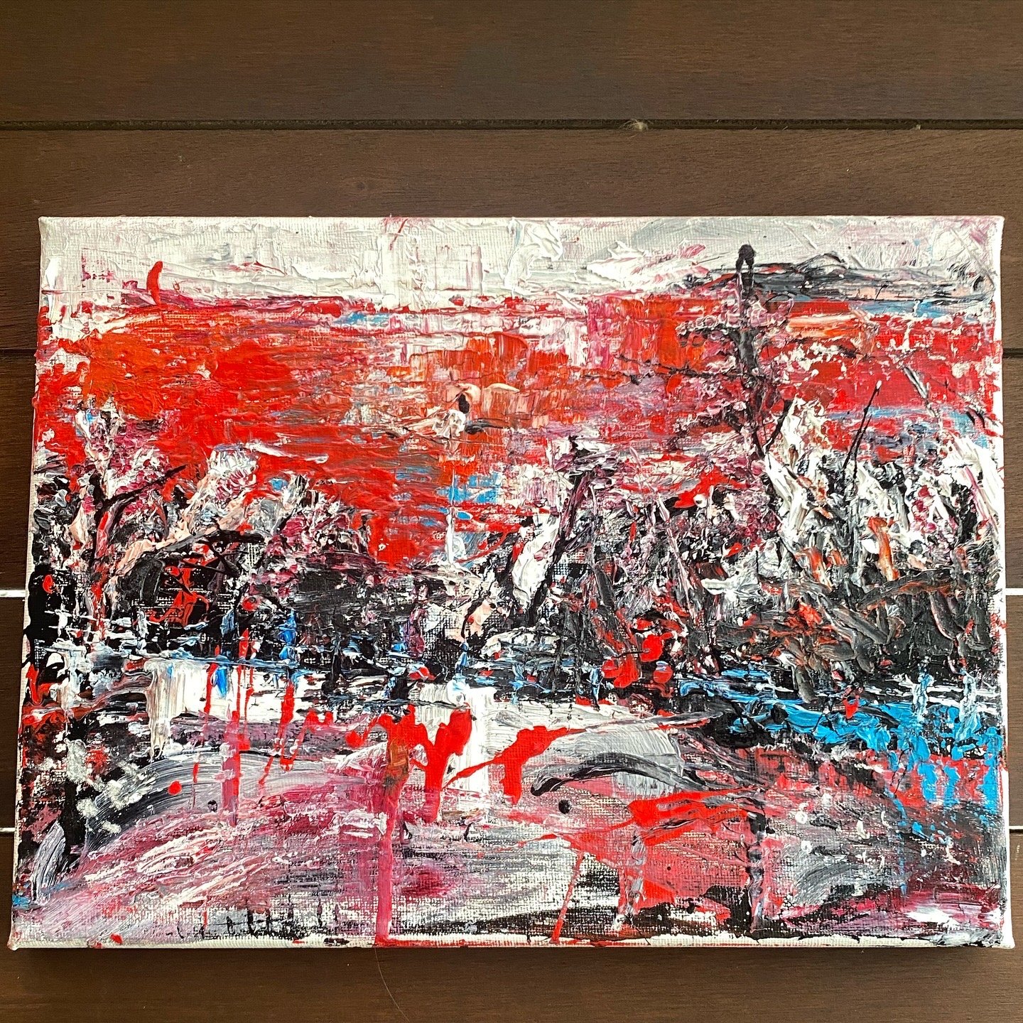缶アート 油絵風 絵画 original