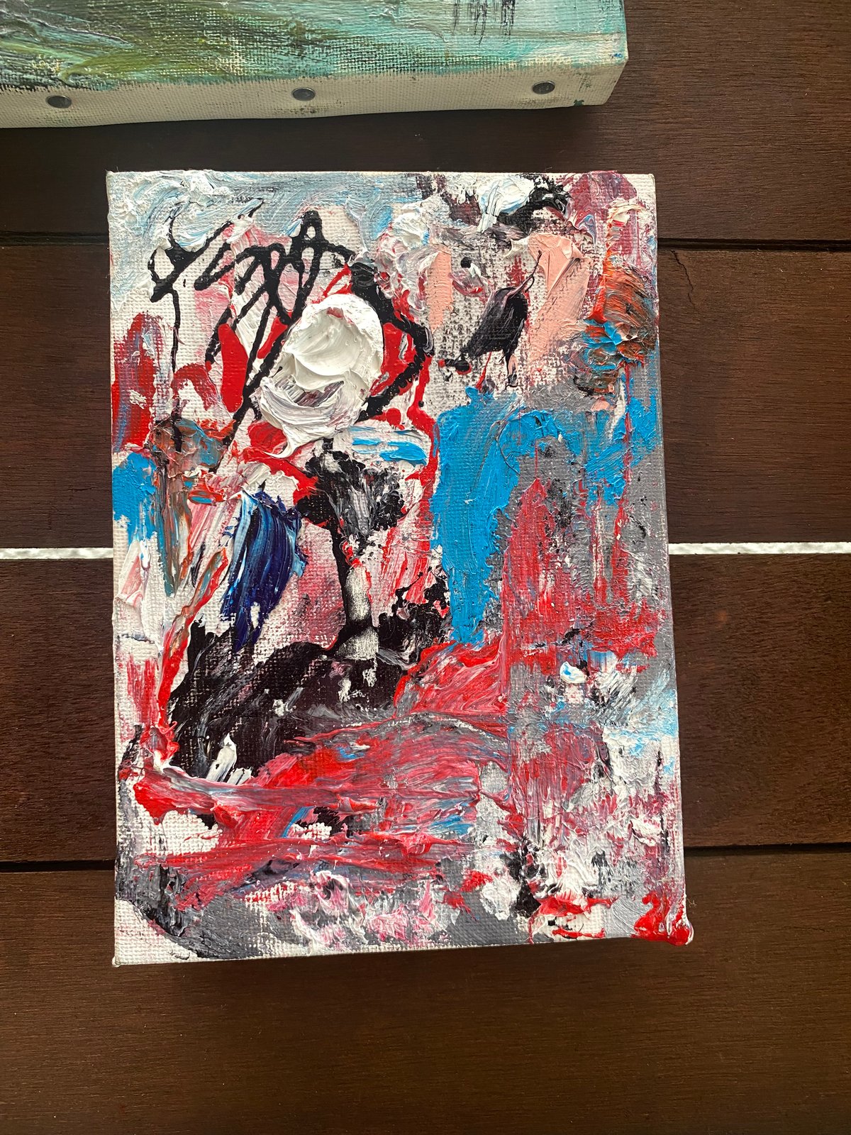 油絵絵画　art design artist m.t 高野元孝「花」油絵・P10号 絵画買取・販売の小竹美術