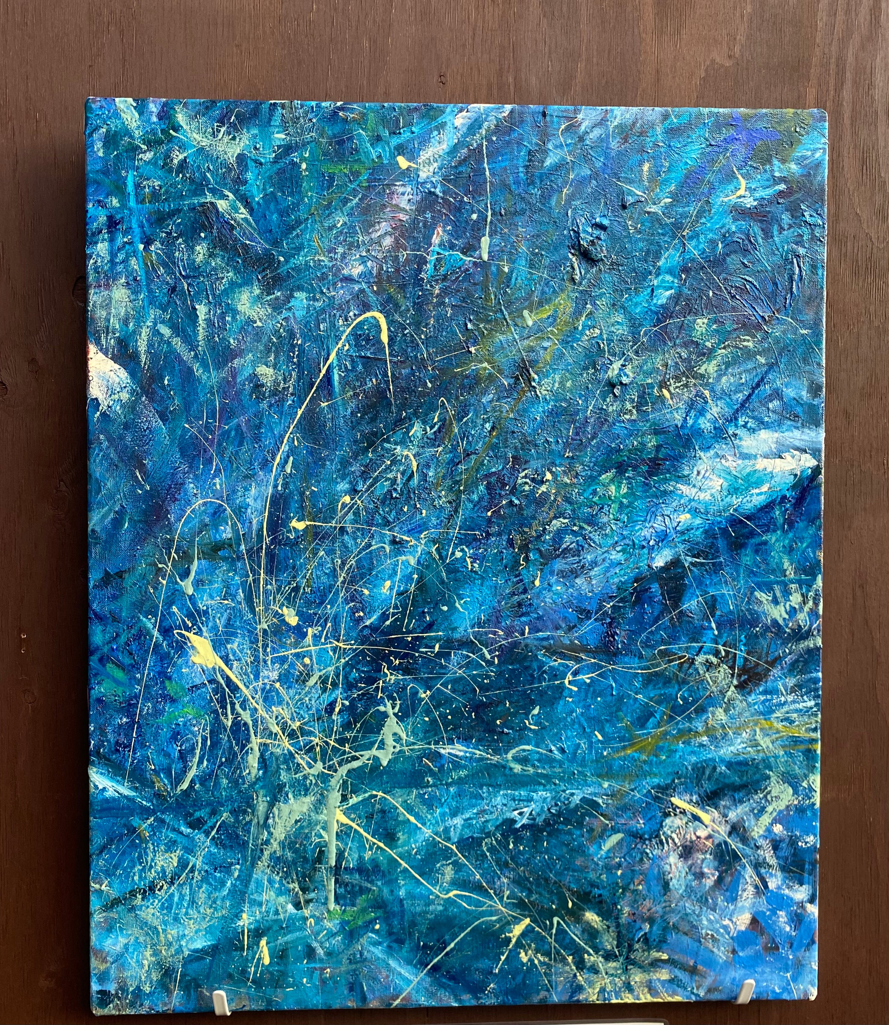 絵画 855 油絵/抽象画風/自然のパターン/亀裂 ひび割れ/S10号 original