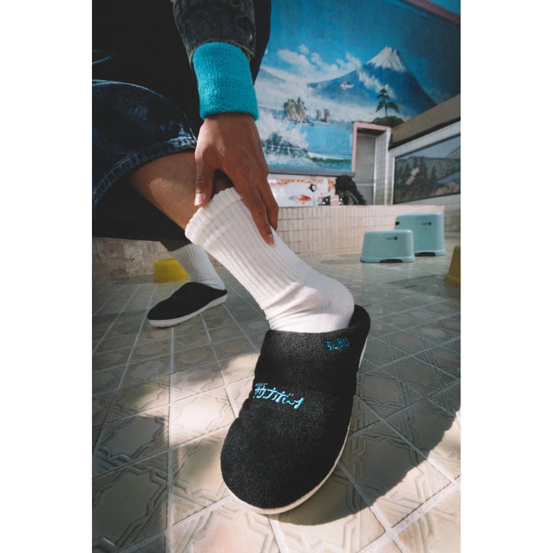 SUBU x サウナボーイ パイルサンダル BLACK | SUBU ONLINE STORE SUBU x サウナボーイ パイルサンダル BLACK | SUBU ONLINE STORE