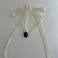 black ribbon necklace