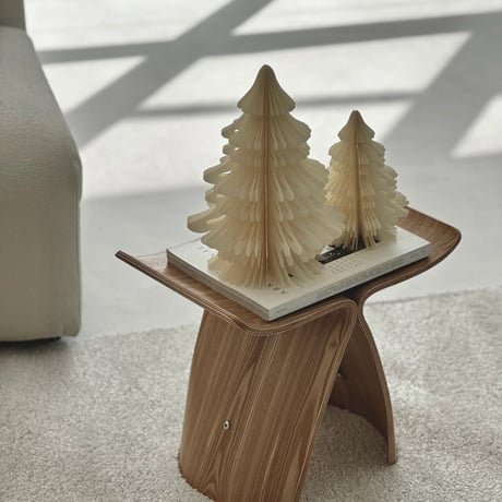 tree-03002　Craft Accordion Paper Tree Off-White 30cm 20cm