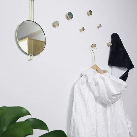 wall-03004　Wall Hook Brass Gold 2cm Marble Wall Decoration