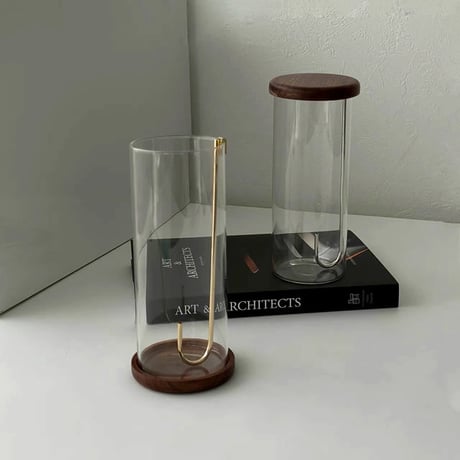 incenseholder-03061　J Shaped Pipe Holder Brass Glass Incense Holder