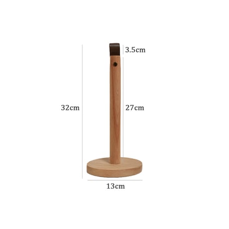 kitchen-03034　Natural Wood×Vegan Leather Kitchen Paper Holder