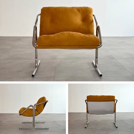 chair-03114　Stainless Sling Fabric Lounge Chair