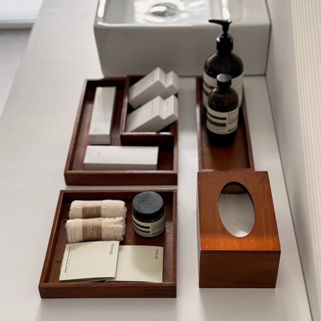 h-03009　Natural Wood Amenity Tray