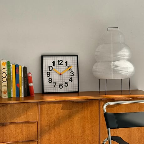 clock-03083　Grid Pattern Square Wall Clock
