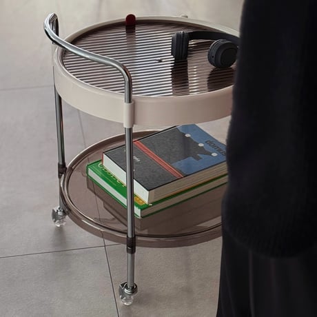 wagon-03038　Clear 2-Tier Round Wagon