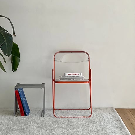 chair-03090　Color Frame Clear Folding Chair
