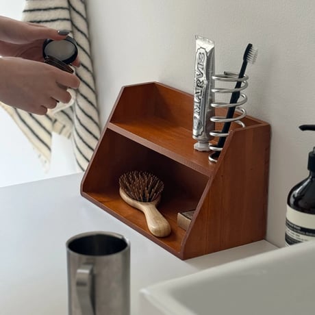wallrack-03056　Natural Wood Slope Display Rack 29×17