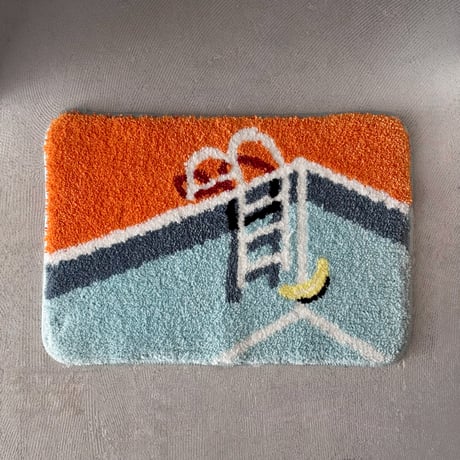rug-03108　sunset pool rug 40×60cm