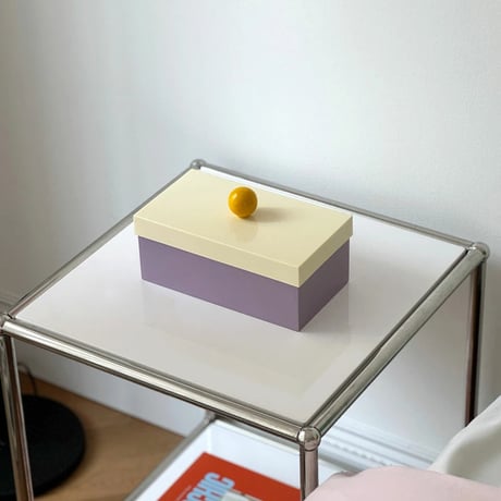 box-03044　Purple And Cream Bicolor Storage Box