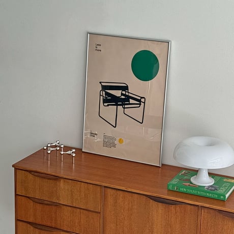 poster-03112　Wassily Chair Silver Frame Art Poster 70×50